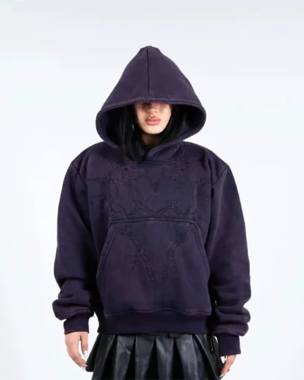 “Half a Million” Embroidered Hoodie (Dark Purple)